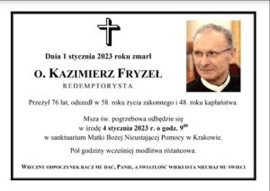 K.Fryzeł - nekrolog